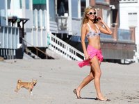Paris Hilton in bikini on the beach in Malibu 078.jpg